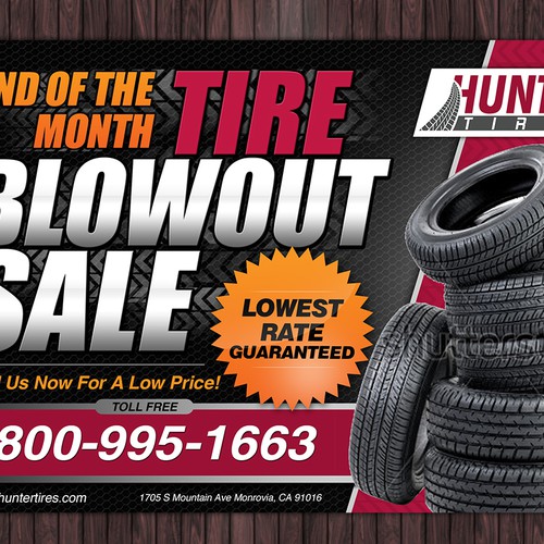 Help Hunter Tires with a new postcard, flyer or print