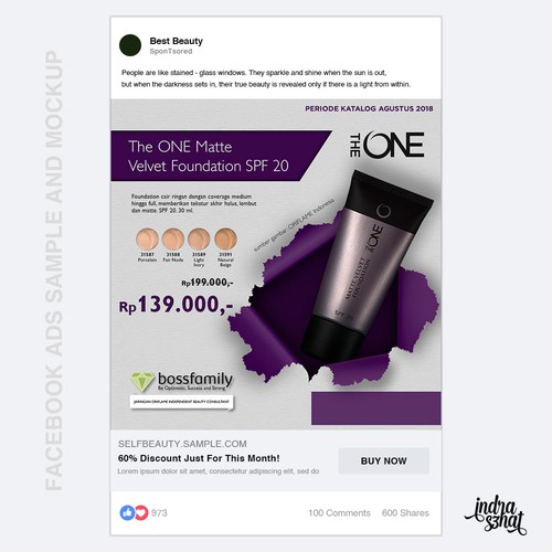 Facebook Ads Sample for beauty product