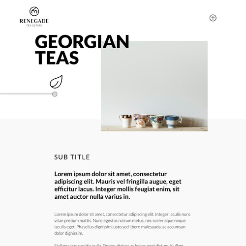 Template page for tea company
