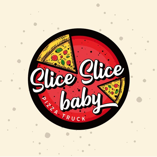 Retro pizza logo 