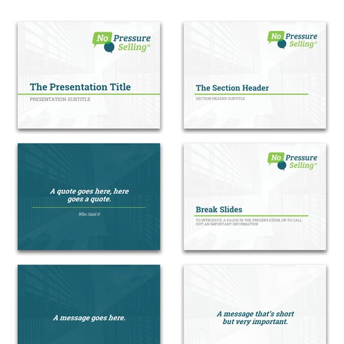 Simple and professional Powerpoint design concept for a training organization