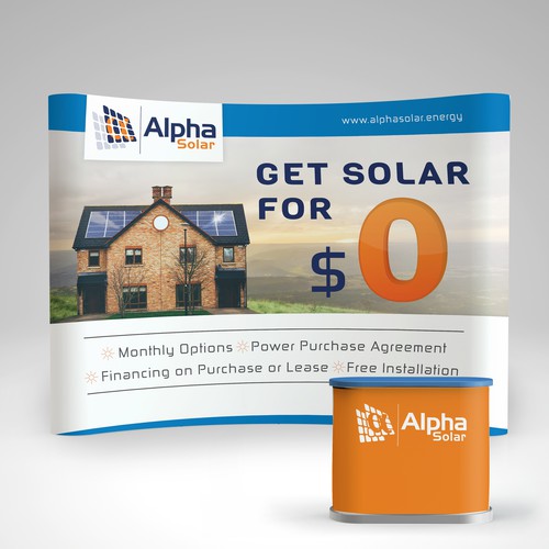 Alpha Solar trade show booth