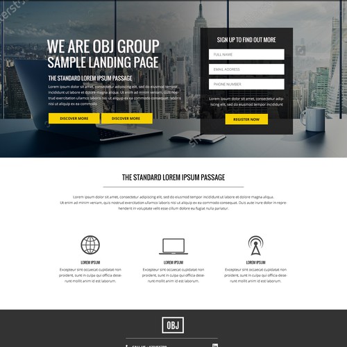  Landing page for OBJ Group