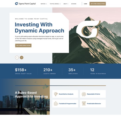 financial company website