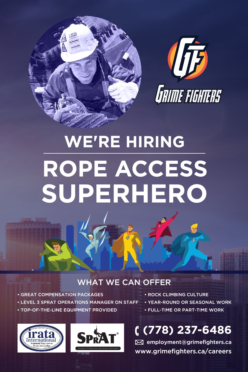 Superheroic "We're Hiring" Poster
