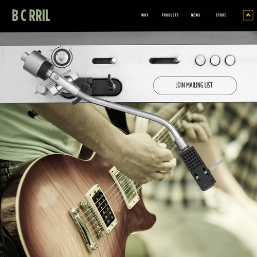 Rock Band Landing page