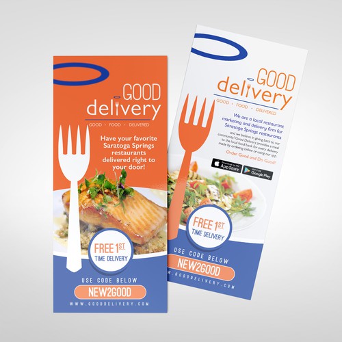 Rack Card for Food Delivery Company