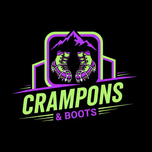 crampons and boots