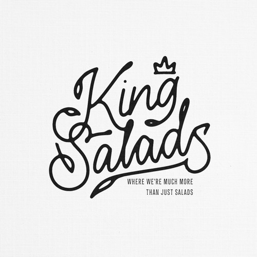 Hand Lettering Logo For King Salads