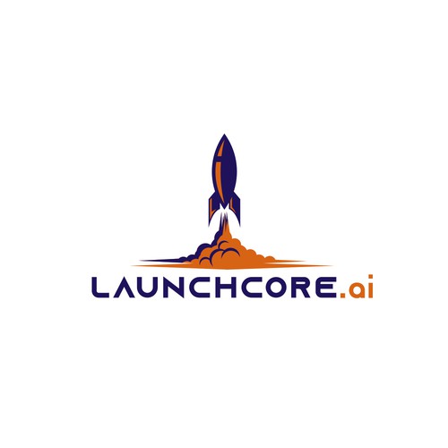 Rocket launch logo