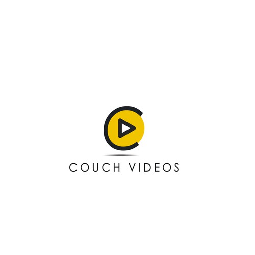 simple logo concept for couch videos