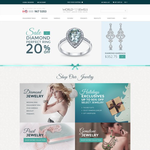 Elegant Jewelry Store Website