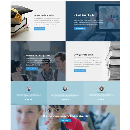Create a clean and modern homepage to PT Final Exam.