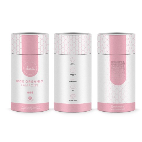 Cylindrical packaging design for tampons