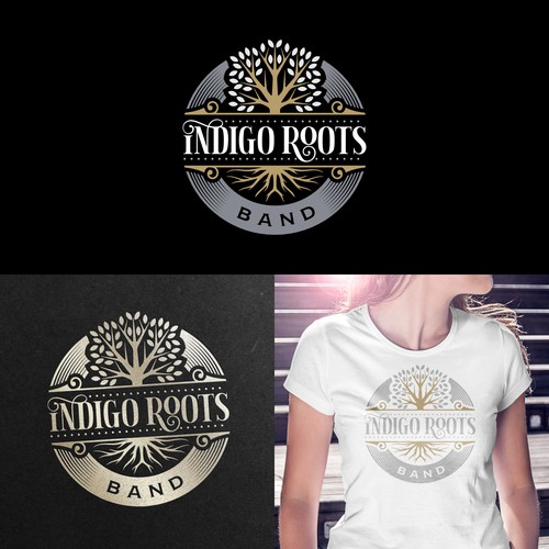 Logo for indigo roots band