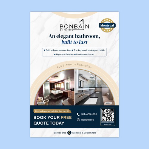 Luxury Bathroom Renovation Flyer