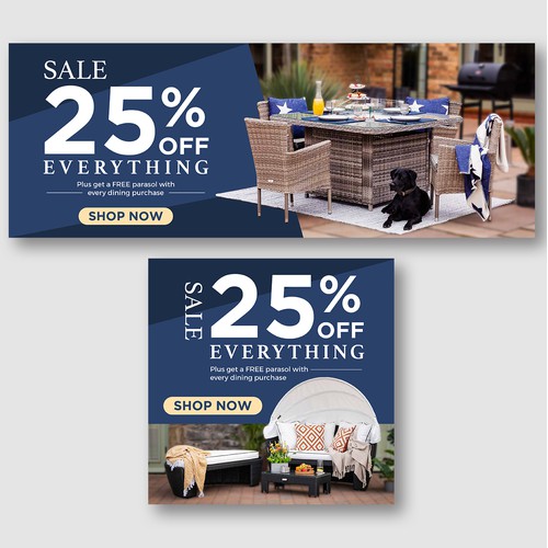 Outdoor Furniture Sale – Seasonal Promo Web Banners