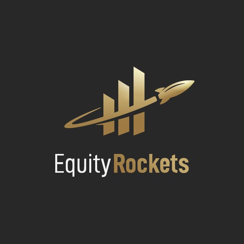 Financial market logo w. rocket