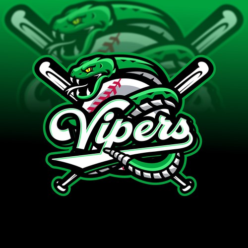 viper baseball logo concept