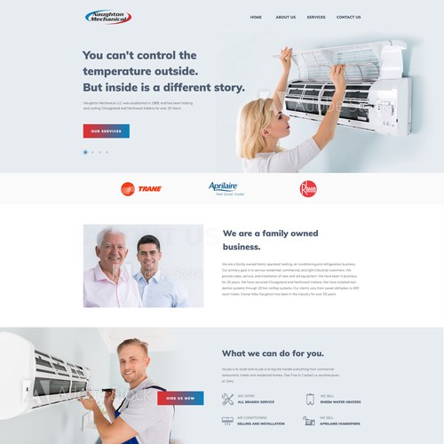 Webdesign concept for Naughton Mechanical LLC