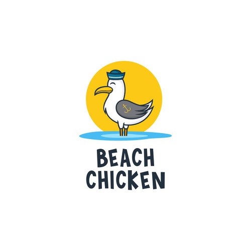 Beach Chicken Logo Design