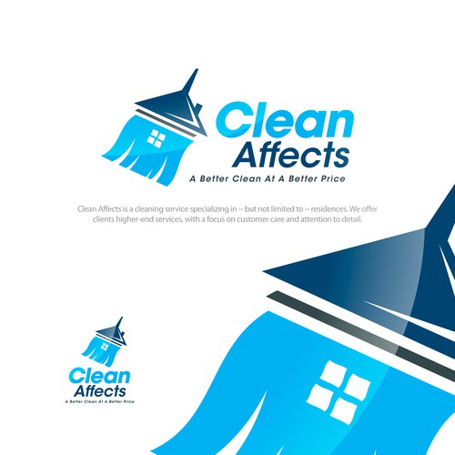 Logo for cleaning service company