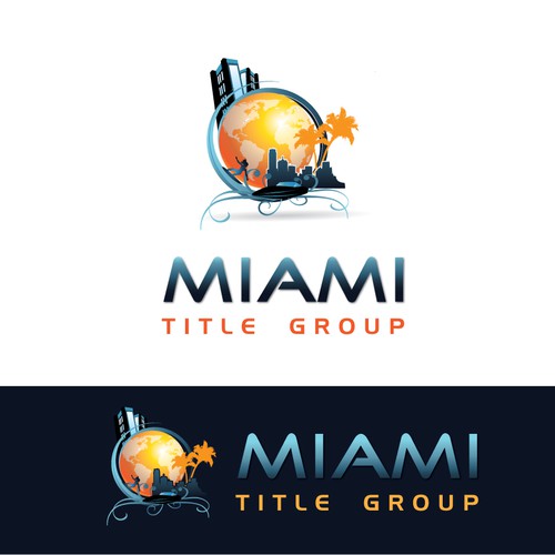 logo and business card for Miami Title Group