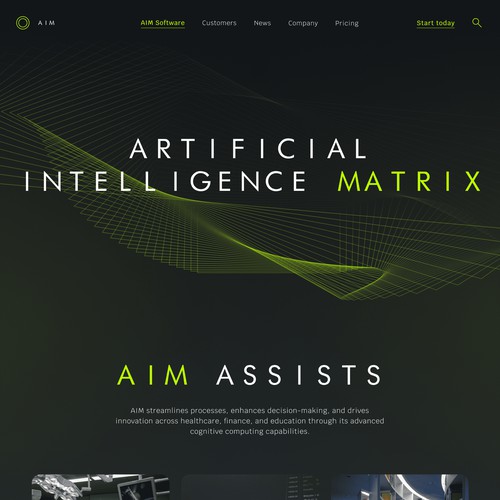 Artificial Intelligence Matrix (Landing page)