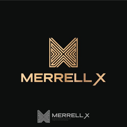 luxury letter M X logo