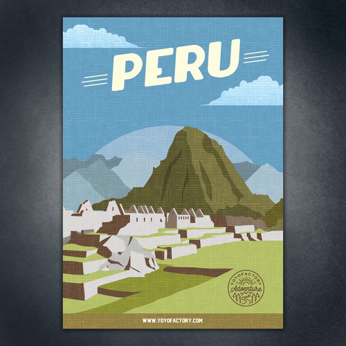 Retro poster for Peru 