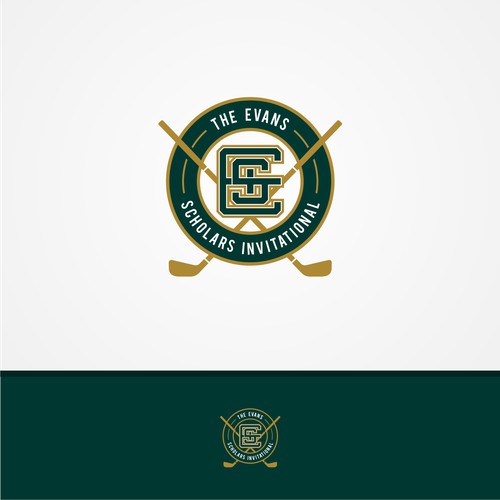 modern sport logo concept for The Evans Scholars Invitational