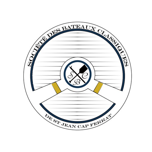 Logo concept for classic boat club in French Riviera