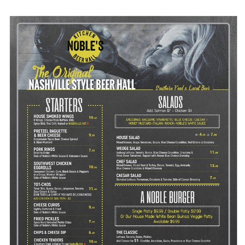 Noble's Menu