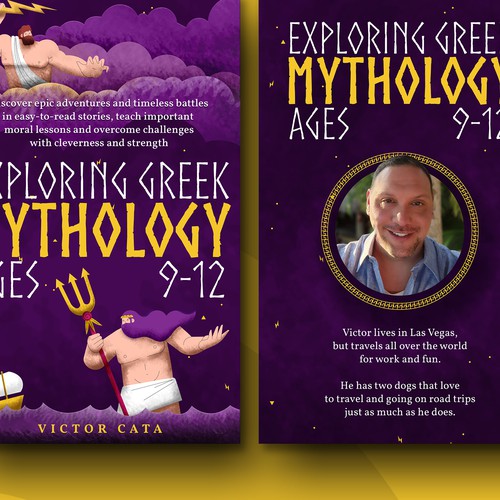 Textured illustration ebook cover for greek mythology 