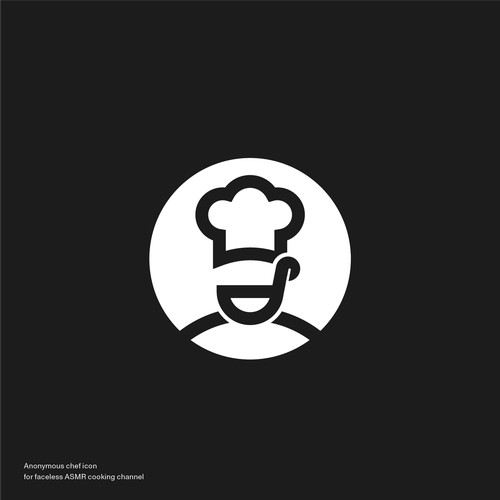 Anonymous chef icon for faceless cooking channel