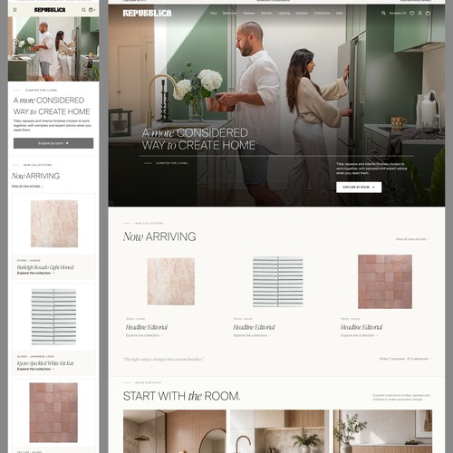 Premium Shopify Website Redesign for Repubblica Tiles