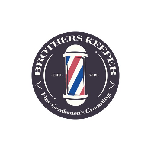 High-end and old-school barbershop Logo