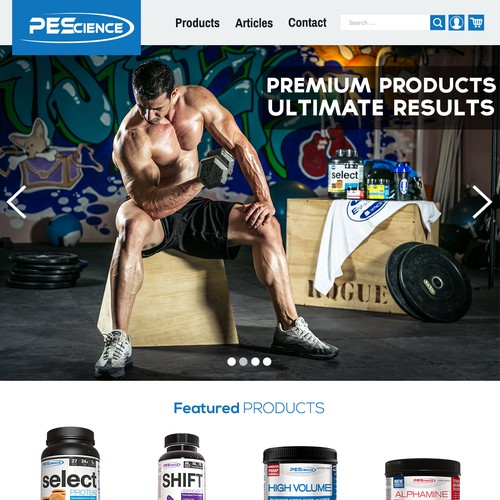 Web design for Supplements company