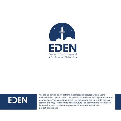 100% UNIQUE Inspiring Logo for Space Exploration Project - EDEN