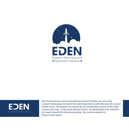 100% UNIQUE Inspiring Logo for Space Exploration Project - EDEN