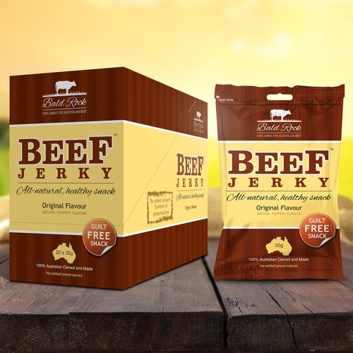 Bald Rock Beef Jerky Packaging