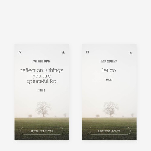 Calm approch for a meditation app