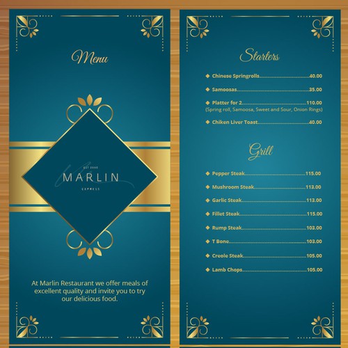 Restaurant Menu