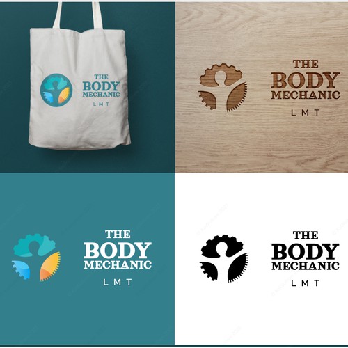Logo design for The Body Mechanic LMT, a mobile massage therapy business.