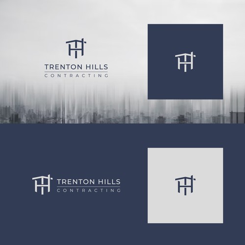Initial based logo for construction & contracting company 