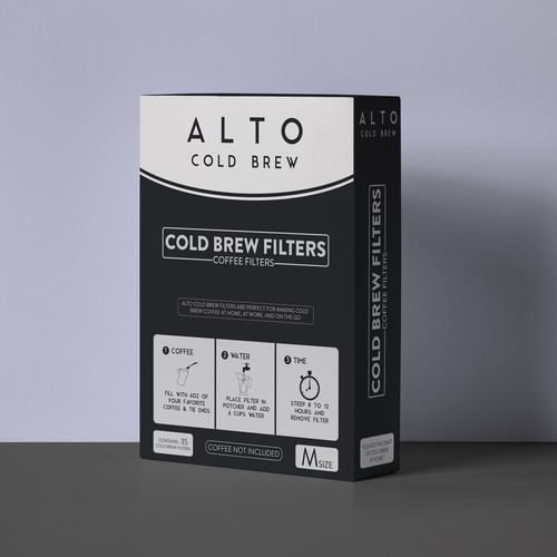 Modern package design for a box.
