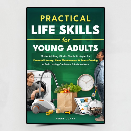 Book Cover Design Capturing Essential Life Skills for Young Adults