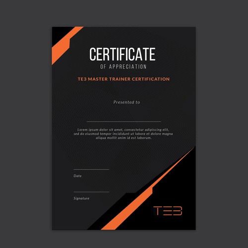 Certificate design