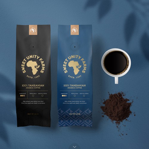 Coffee Packaging for Sweet Unity Farms
