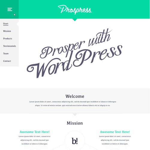 Minimalist Web design for Prospress